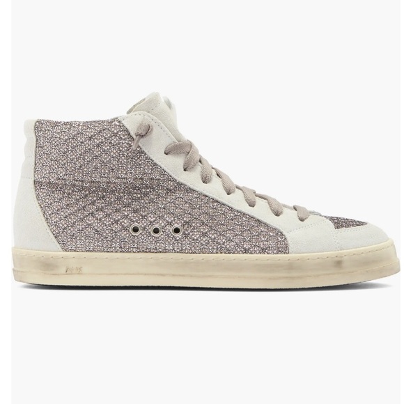 NWT P448 Women's High-Top Sneakers - White and Gray Size 7 - Picture 4 of 9